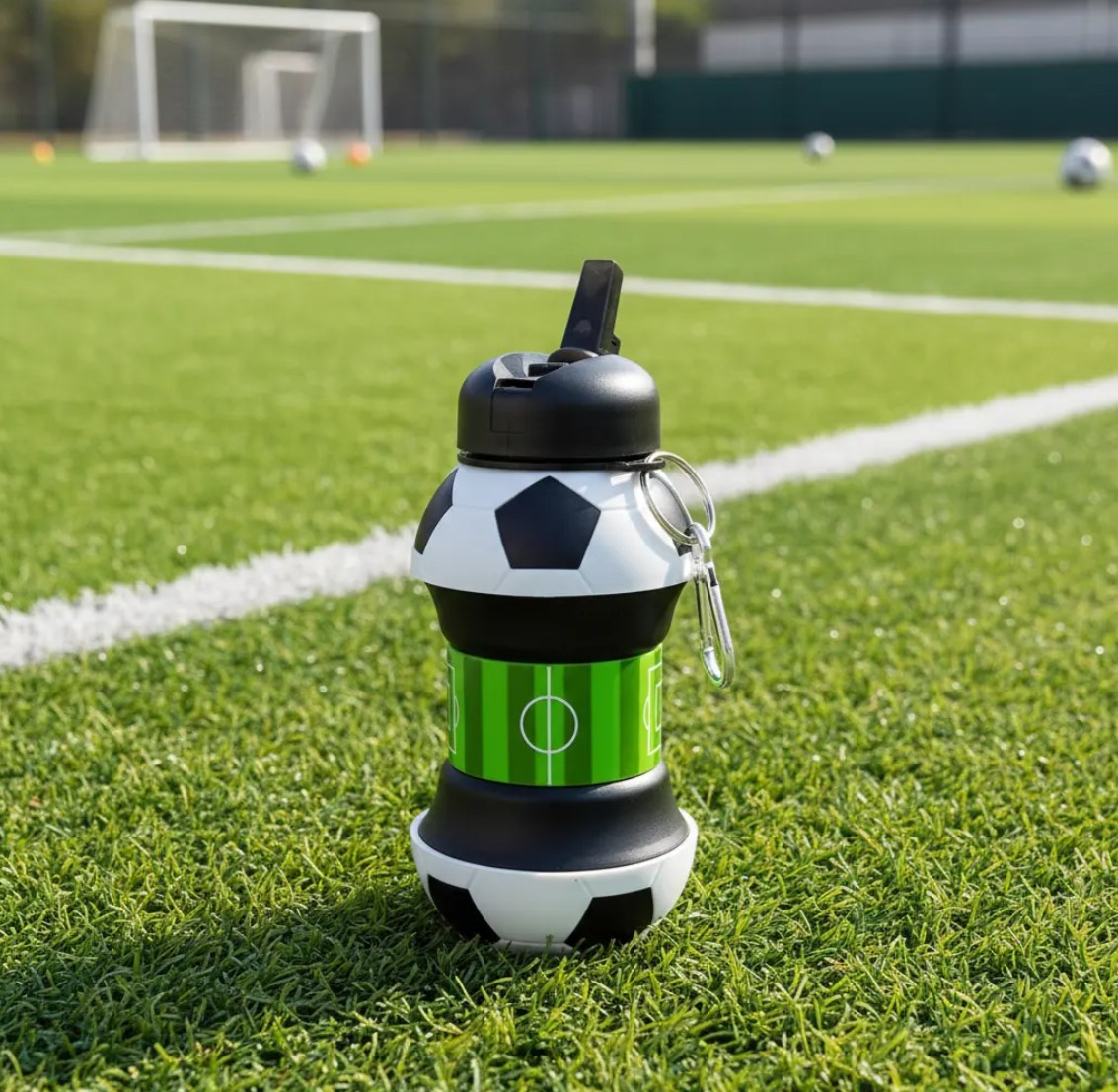 Botella Infantil Plegable De Silicona 550ml Deportes